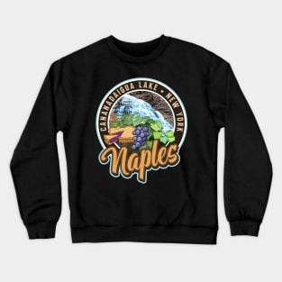 Naples New York Canandaigua Lake with Pie and Grapes Crewneck Sweatshirt